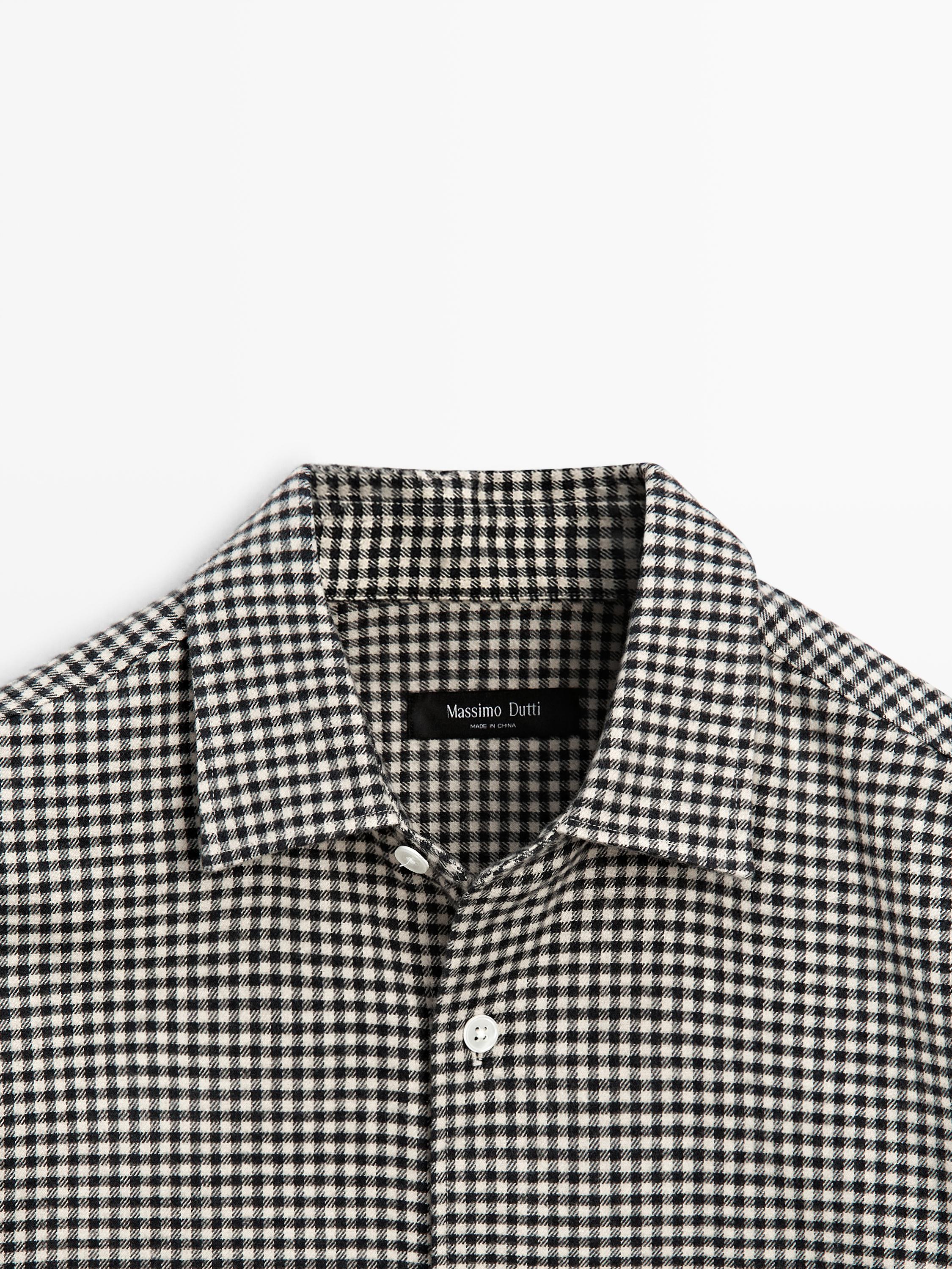 Chemise à carreaux 100 % coton